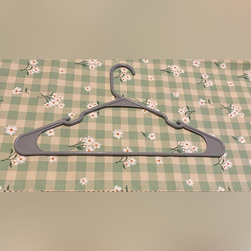 Gray Plastic Clothing Hanger